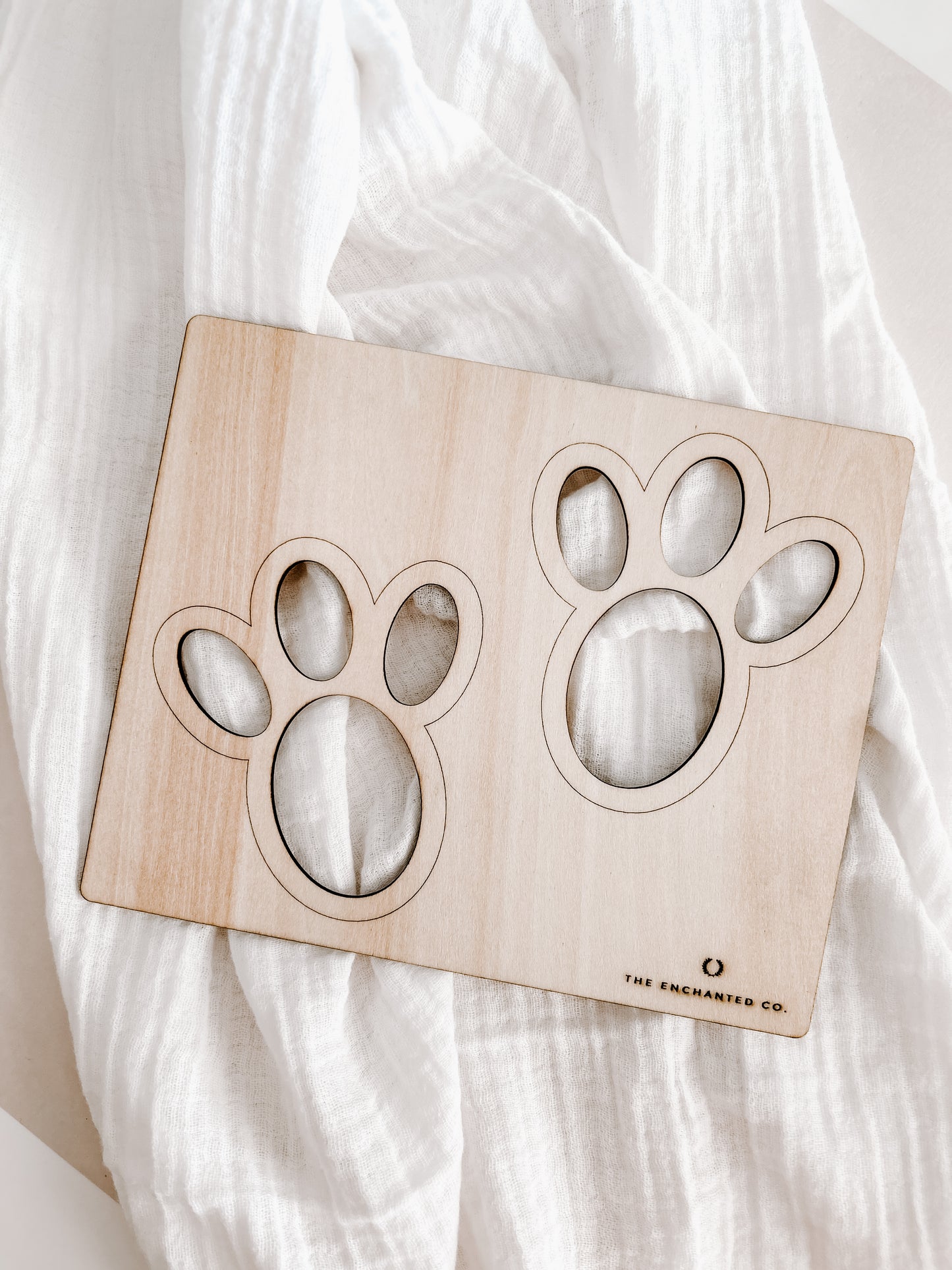 Easter Bunny Footprint Stencil - Smaller Paws